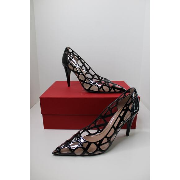 Valentino Garavani Toile Iconographe Black Pump 90mm, Size 37.5 - Picture 6 of 8